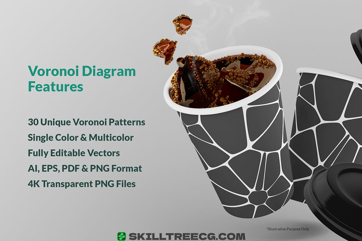 图片[5]-Voronoi Diagram Vector Backgrounds（323232）-技能树